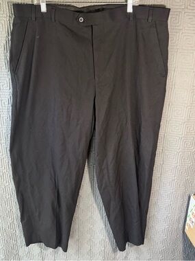 George Dress Pants Mens 44x30 Black Polyester Blend GM102043 (U4)